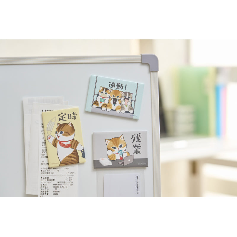 mofusand はたらく!サラリーにゃん スクエアマグネット(通勤にゃん)