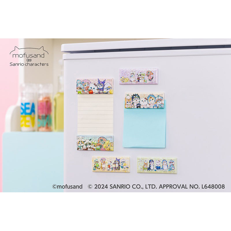 mofusand× Sanrio Characters Shiny Hologram Magnet Mini! (Everyone gathering / yellow)