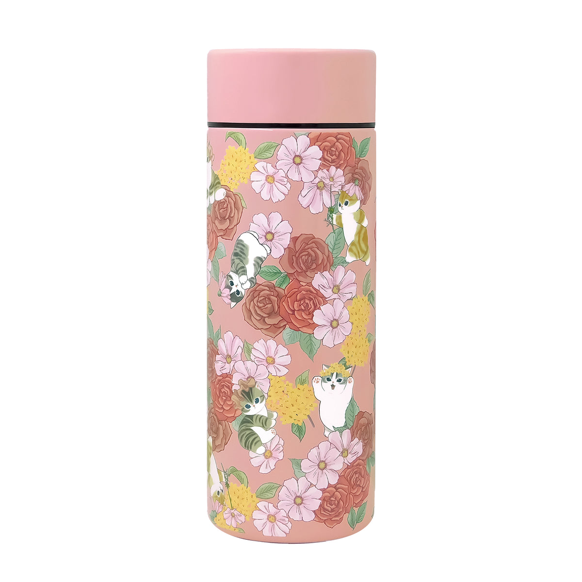 mofusand× Hibiya Kadan Stainless Steel Bottle 300ml (Osmanthus and Cosmos)