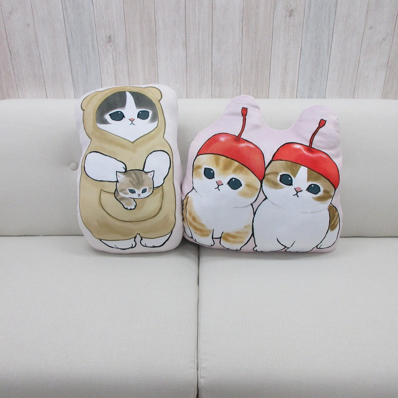 【同梱不可】mofusand ダイカットクッション(さくらんぼにゃん)【他の商品と同時購入不可】