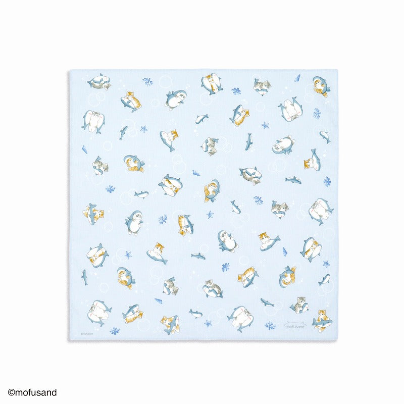 mofusand ハンカチ(サメにゃん ブルー) | mofusandもふもふマーケット
