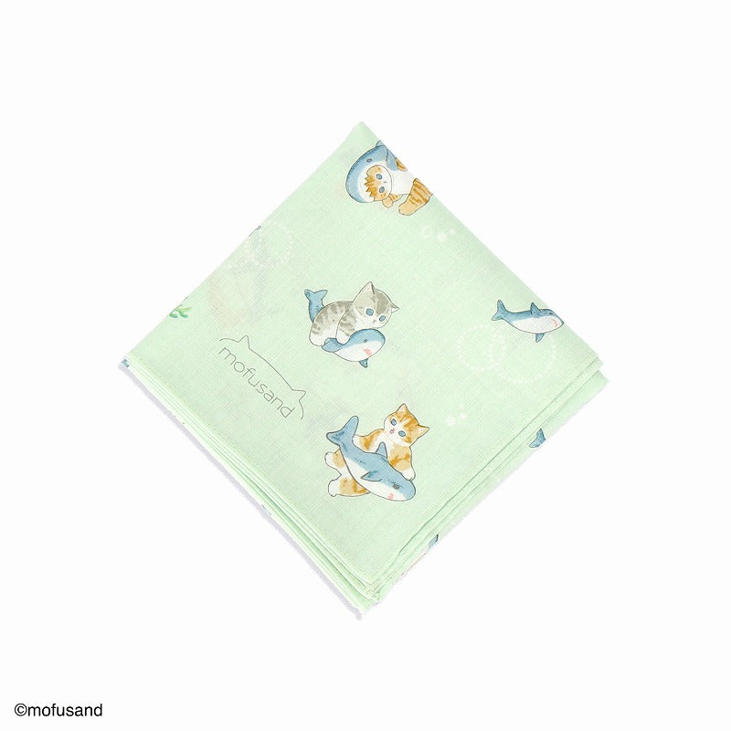 mofusand Handkerchief (shark Nyan green)