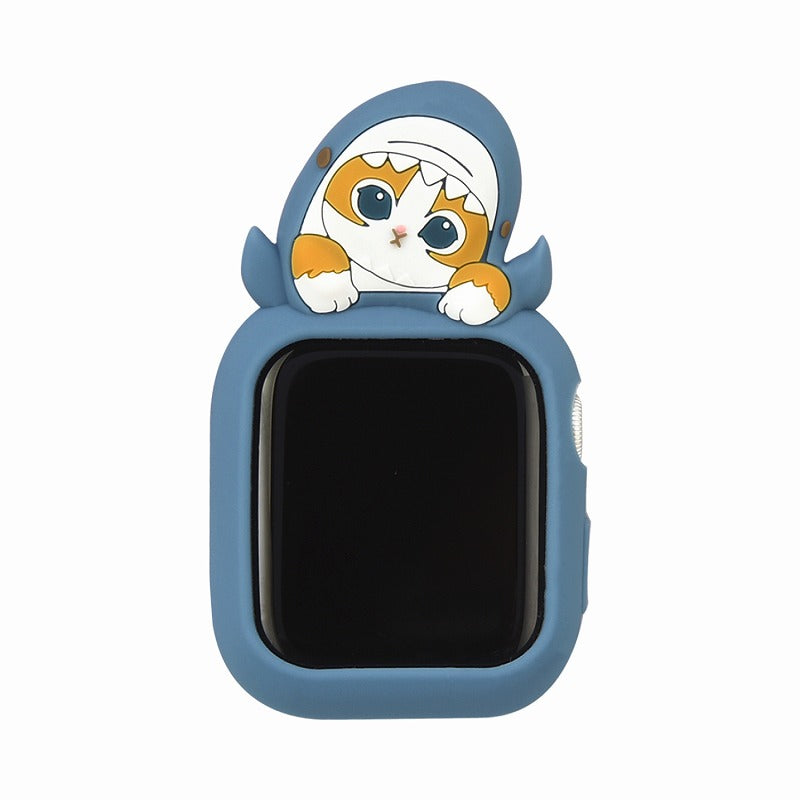 mofusand Apple Watch 41/40mm対応 シリコンケース(サメにゃん 