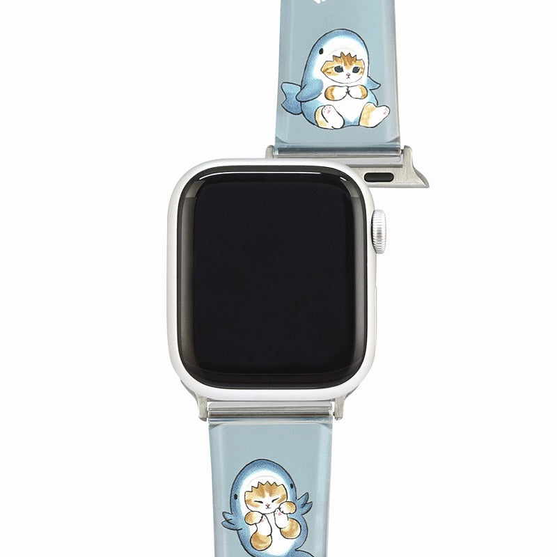 mofusand Apple Watch 41/40/38mm compatible soft band (blue)