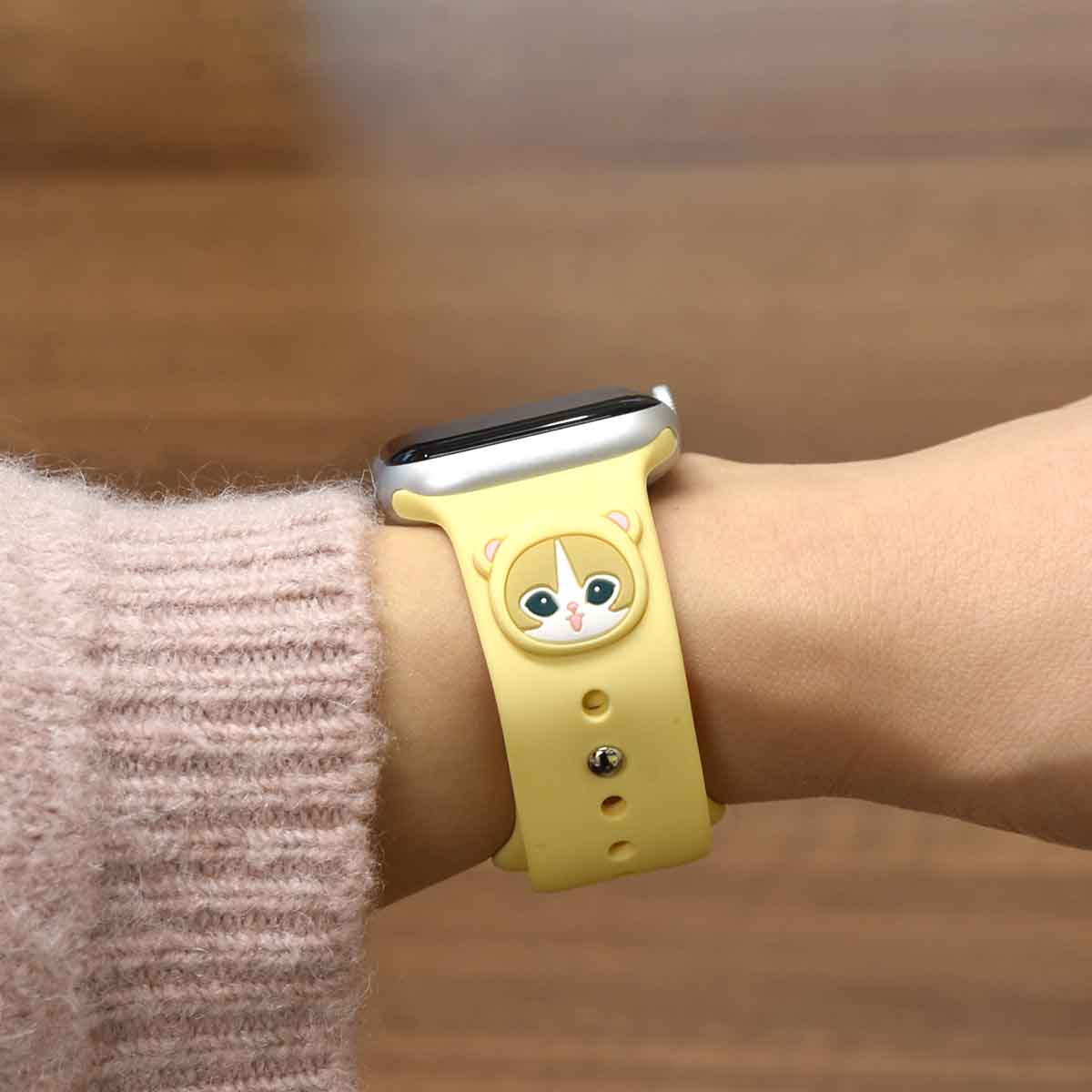 mofusand Apple Watch 42/41/40/38mm 矽膠錶帶(小熊喵)