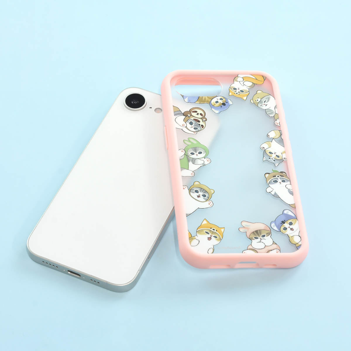 mofusand IIIIfit プランプフレーム iPhone16e対応ケース(ピンク)