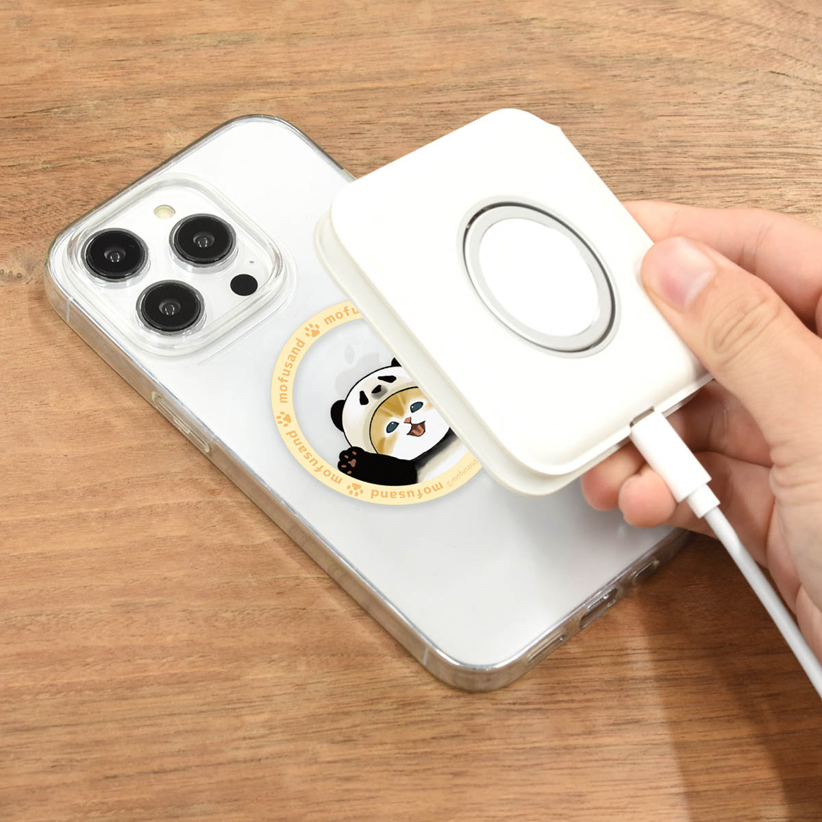 mofusand MagSafe Compatible Metal Sticker (Panda Meow)