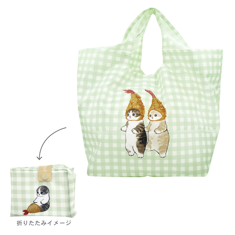 mofusand 底板付miniエコバッグ(ギンガムチェック)