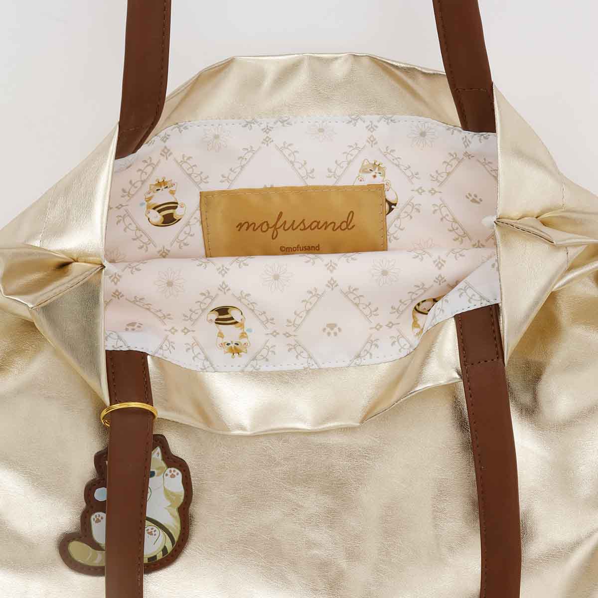 mofusand Glitter Tote Bag Bee Meow Gold