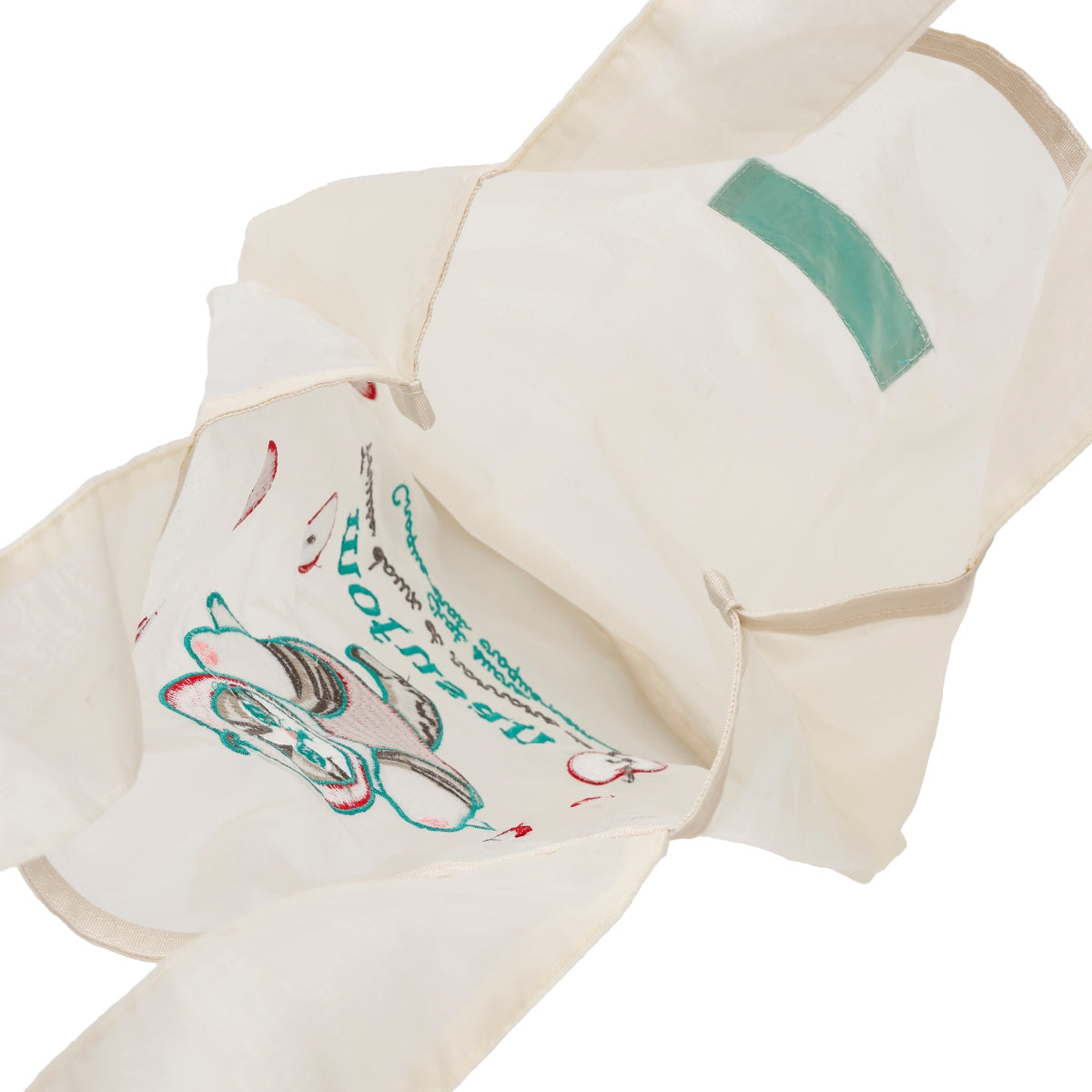 mofusand オーガンジーバッグ リンゴ ホワイト