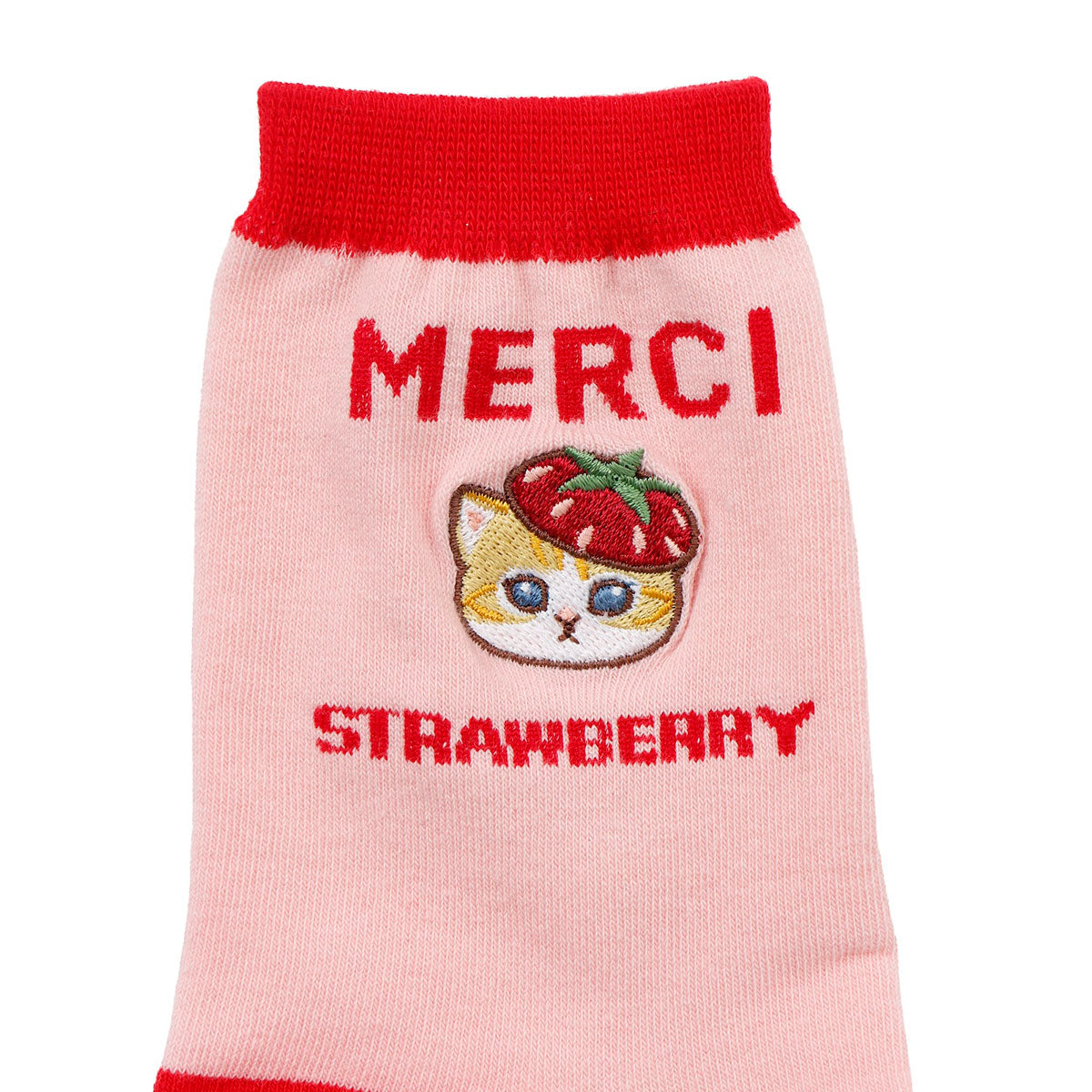 mofusand MERCI STRAWBERRY ソックス MERCI ピンク