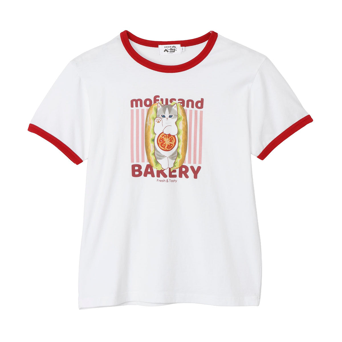 mofusand もふもふベーカリー Tシャツ コッペパンサンド ホワイト
