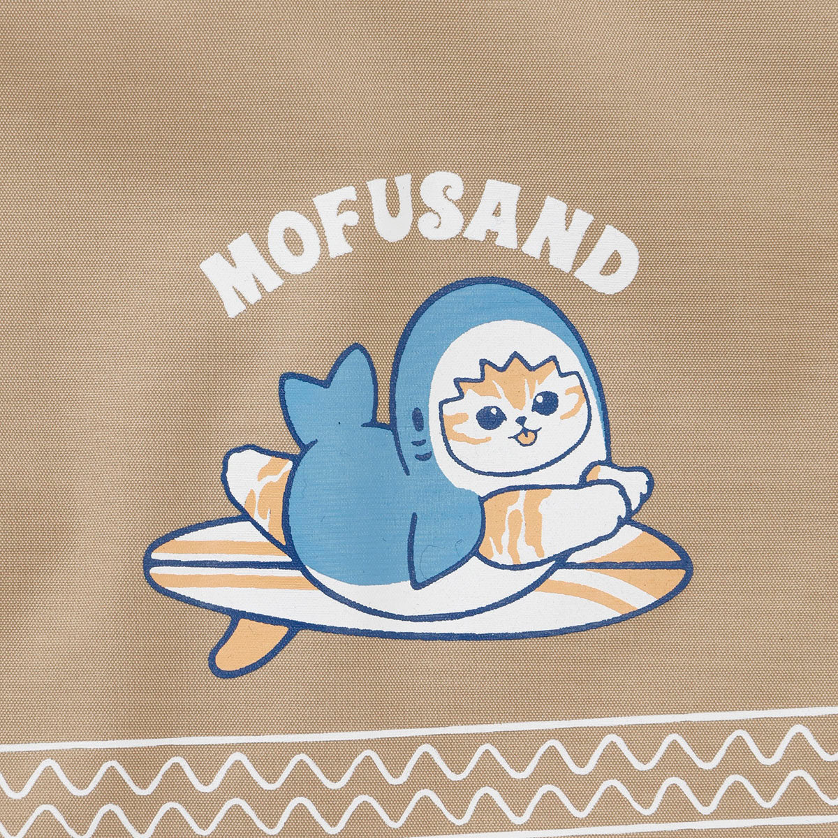 mofusand BOARD SHARK! Shorts Trim Sand Beige