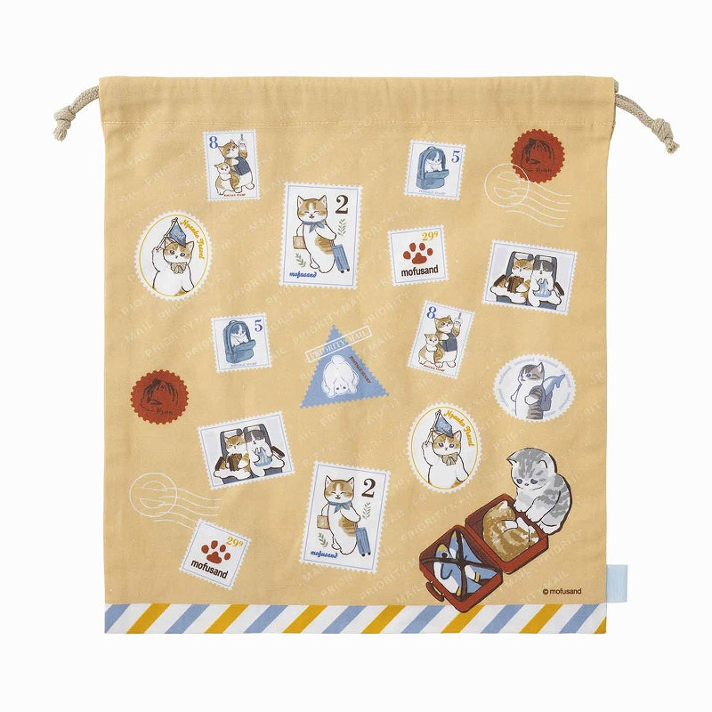 mofusand 큰 편리한 드로 스트링 (스탬프)