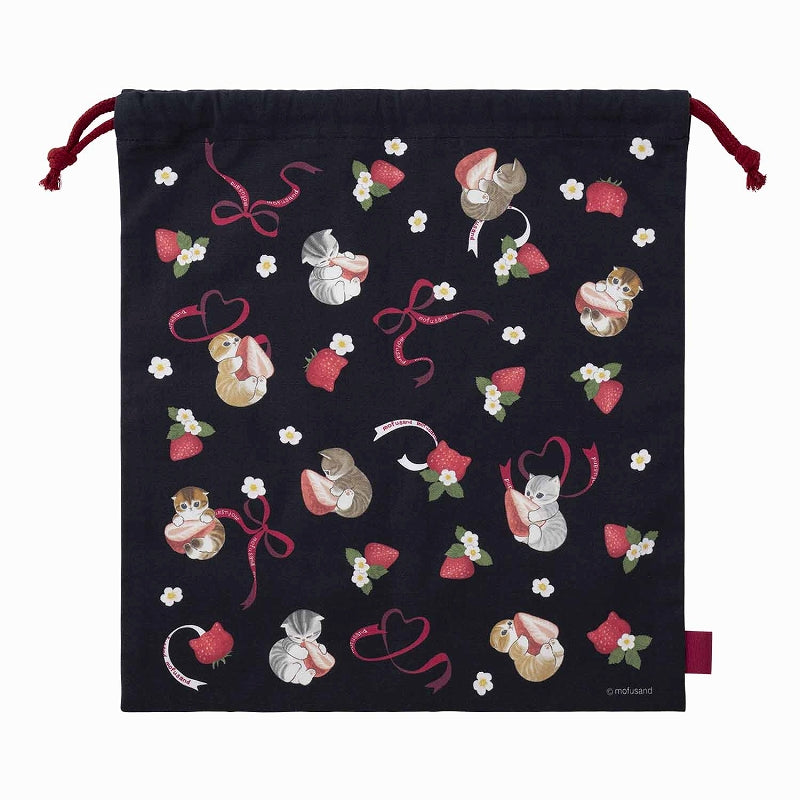 mofusand 큰 편리한 드로 스트링 (딸기)