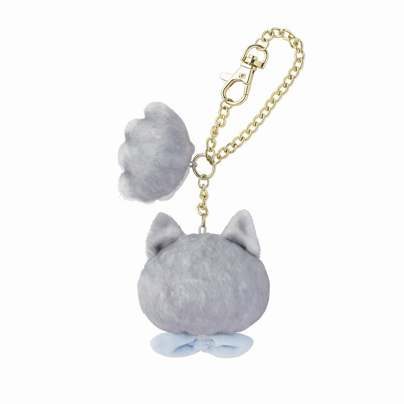 mofusand Cat Paw Mascot Keychain (Gray & White)