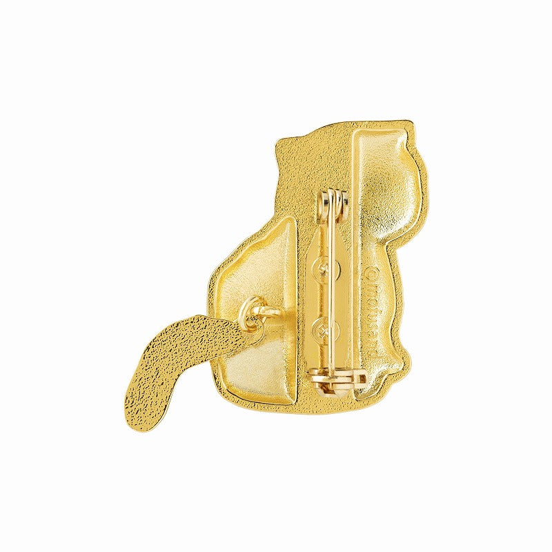 mofusand メタルブローチ(茶白の背中ハート)