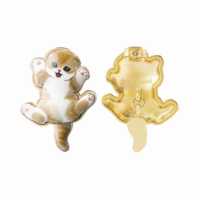 mofusand ゆらゆらピアス(しっぽゆれ茶白)