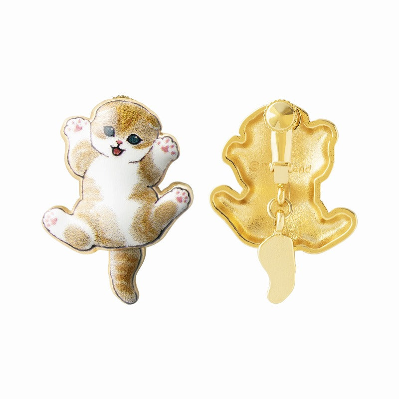 mofusand ゆらゆらイヤリング(しっぽゆれ茶白)