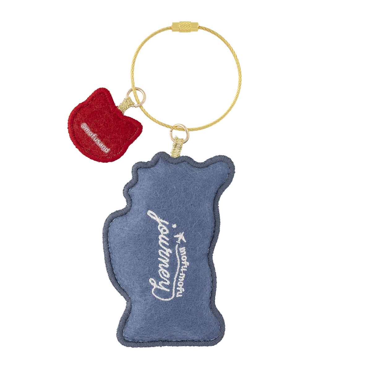 mofusand もふもふジャーニー チャーム付き刺繍キーホルダー(自由の女神にゃん)