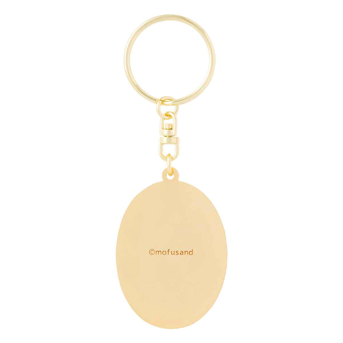 mofusand mofumofu journey Oval Metal Keychain (Guard Meow)