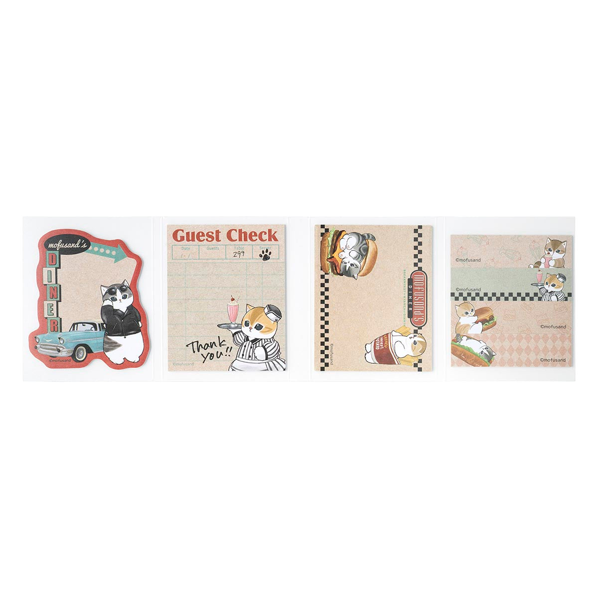 mofusand Diner Book type Sticky Notes