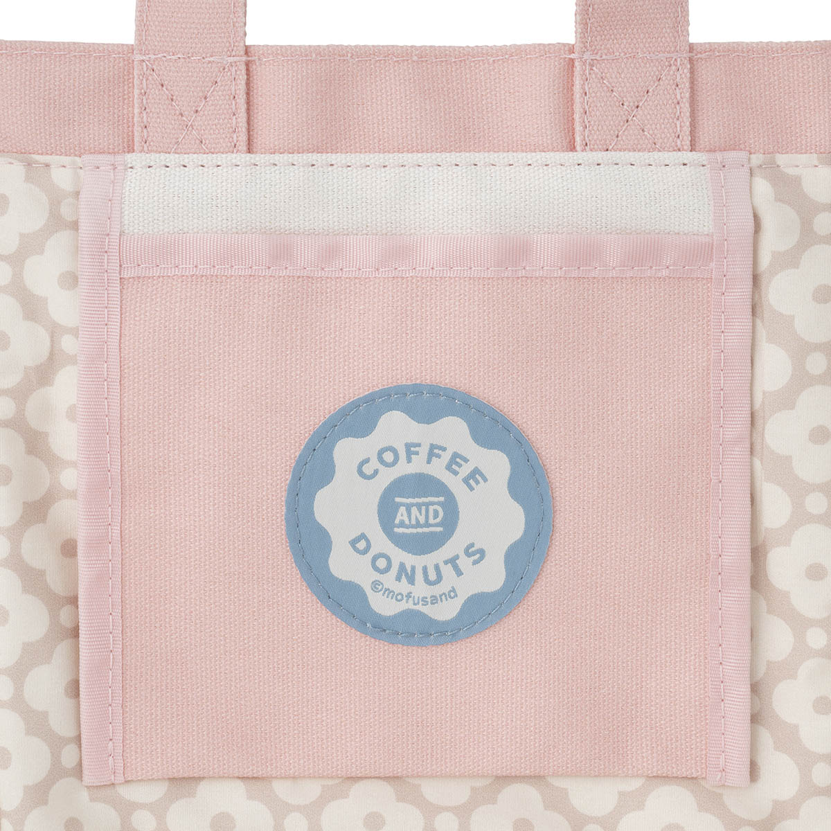 mofusand COFFEE AND DONUTS ランチサイズスクエアトート(ピンク)