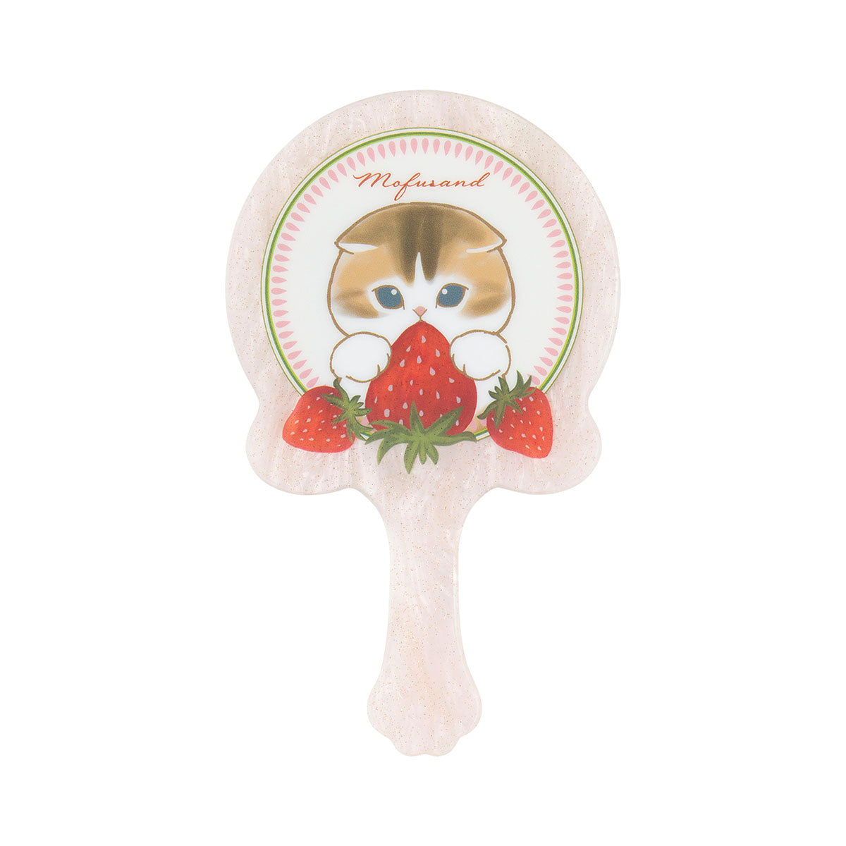 mofusand MERCI STRAWBERRY アクリルミニハンドミラー(ピンク