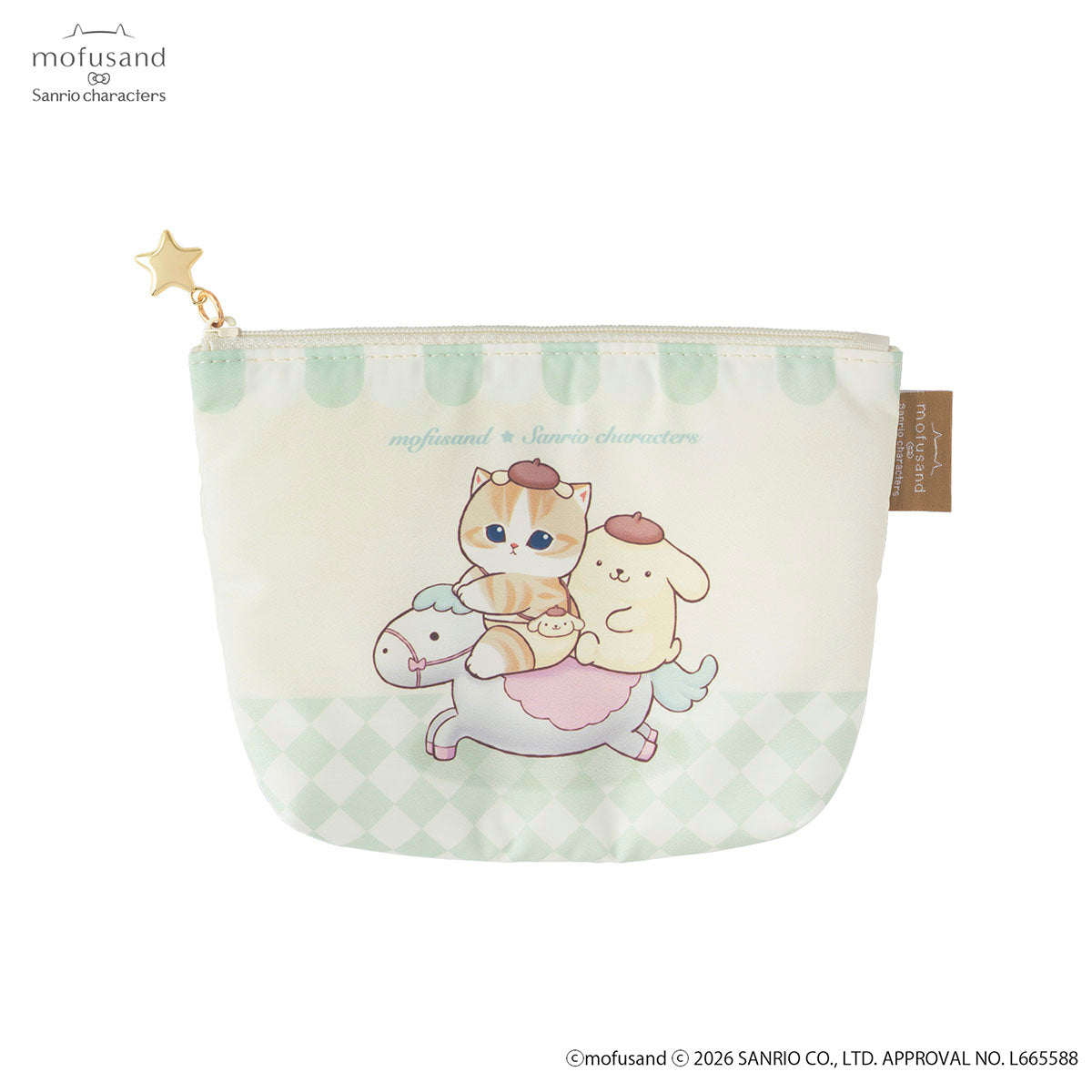 ぽむぽむ商品 mofusand×サンリオキャラクターズ ポケットティッシュが入るポーチ