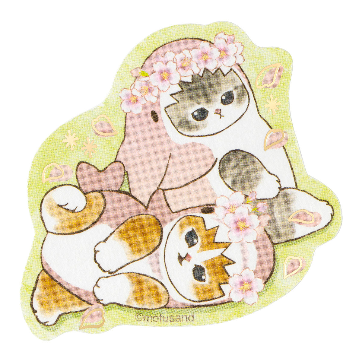mofusand Sakura Shark Meow Foil-Stamped Sticker Set (5 pcs)
