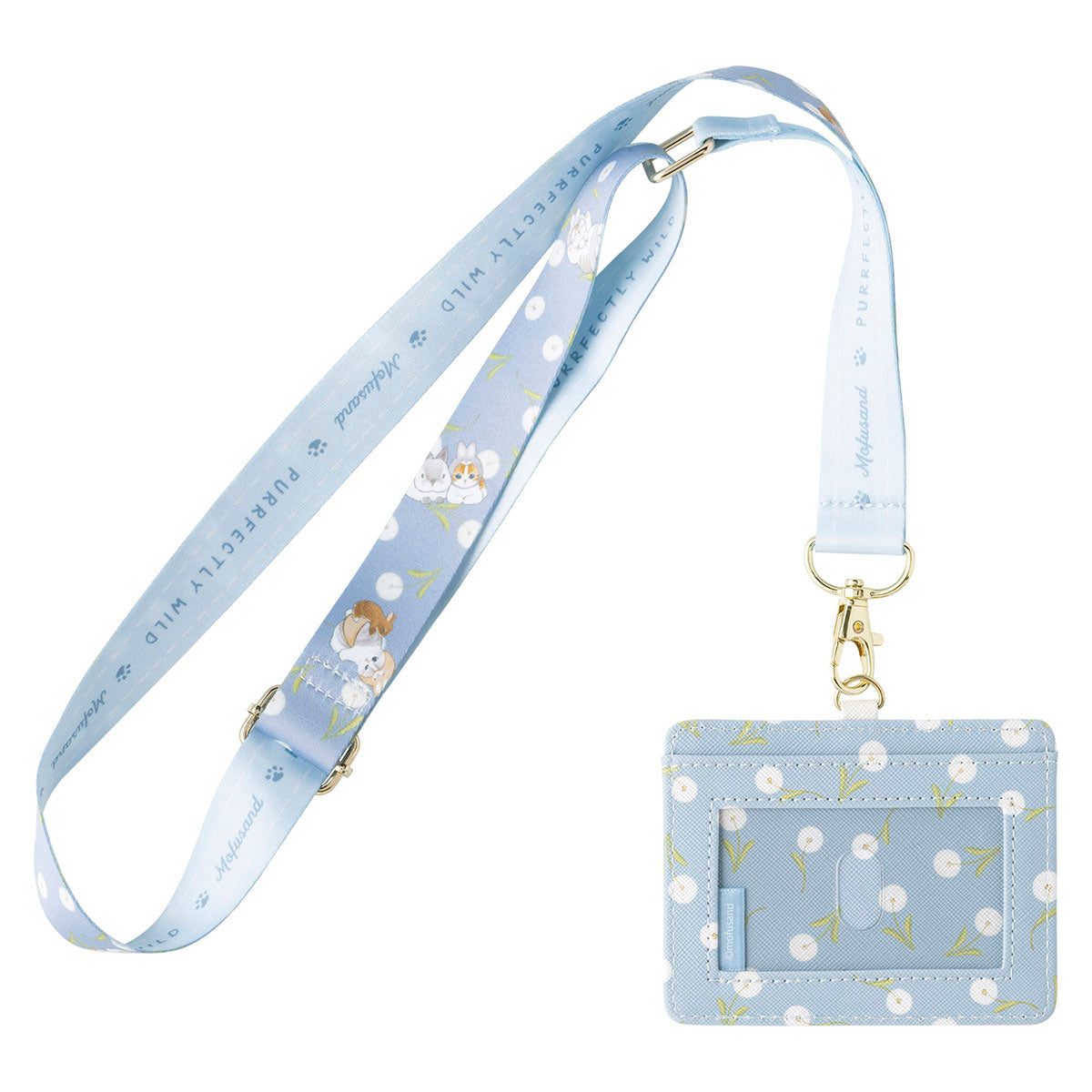 mofusand WOODLANDS Neck Strap & Card Holder Set (Rabbit Meow)