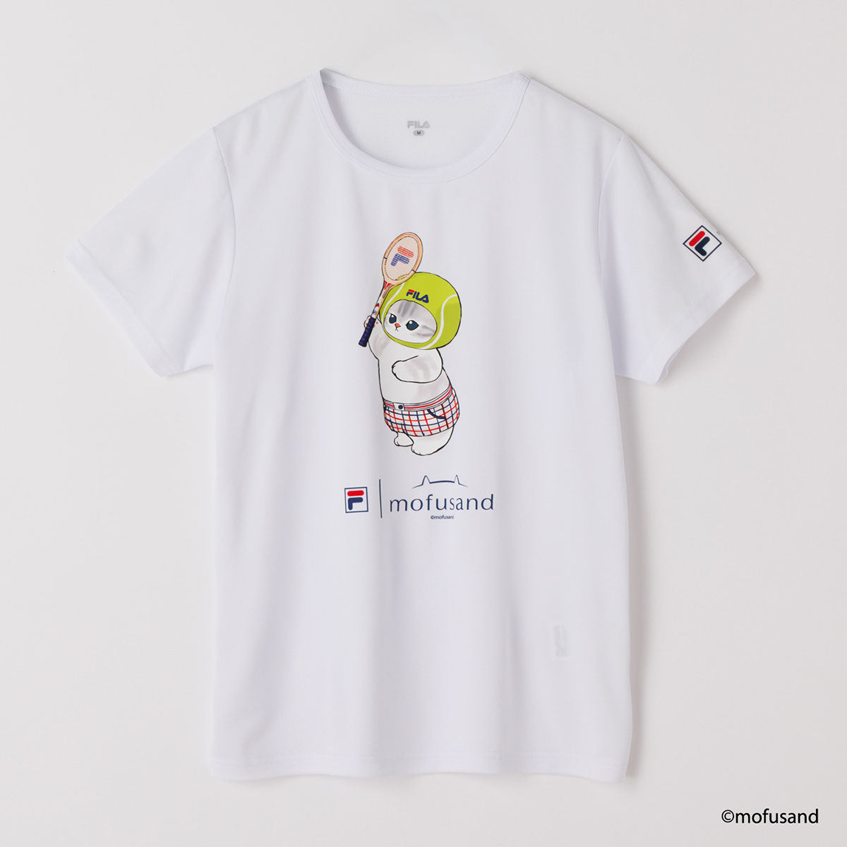 mofusand×FILA S／S T-shirts(WHITE・Tennis ball) | mofusandもふもふ