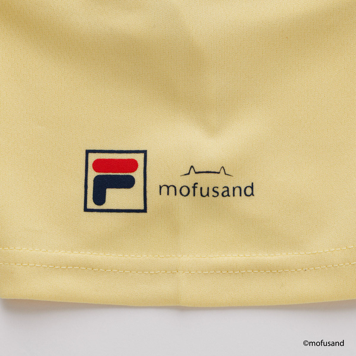 mofusand×FILA S/S T-shirts(L.YELLOW・pair cats)