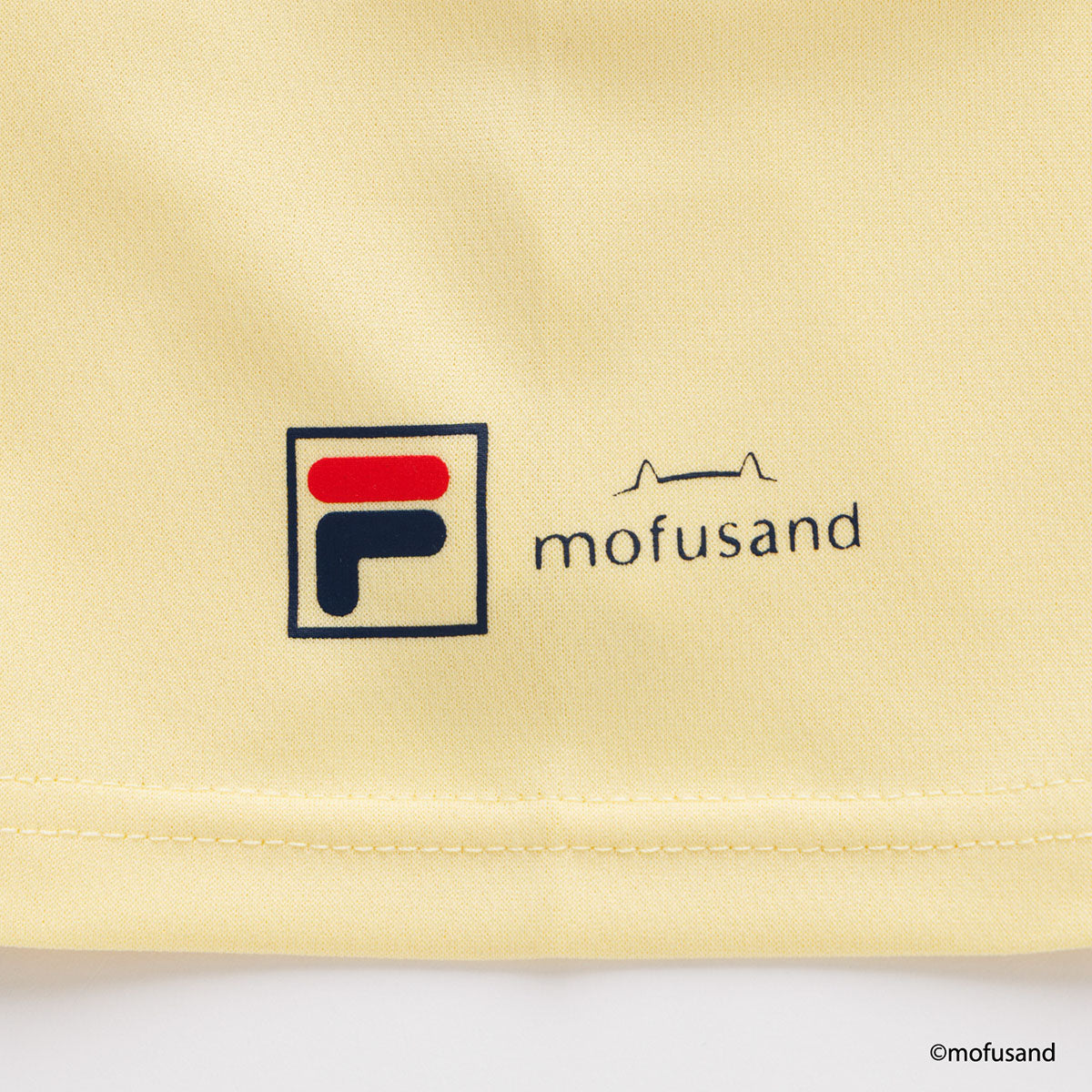 mofusand×FILA S/S T-shirts(L.YELLOW・BJ cat)