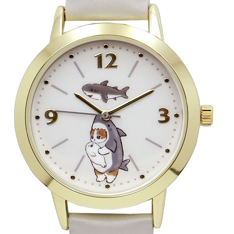 mofusand Leather watch (shark 2)