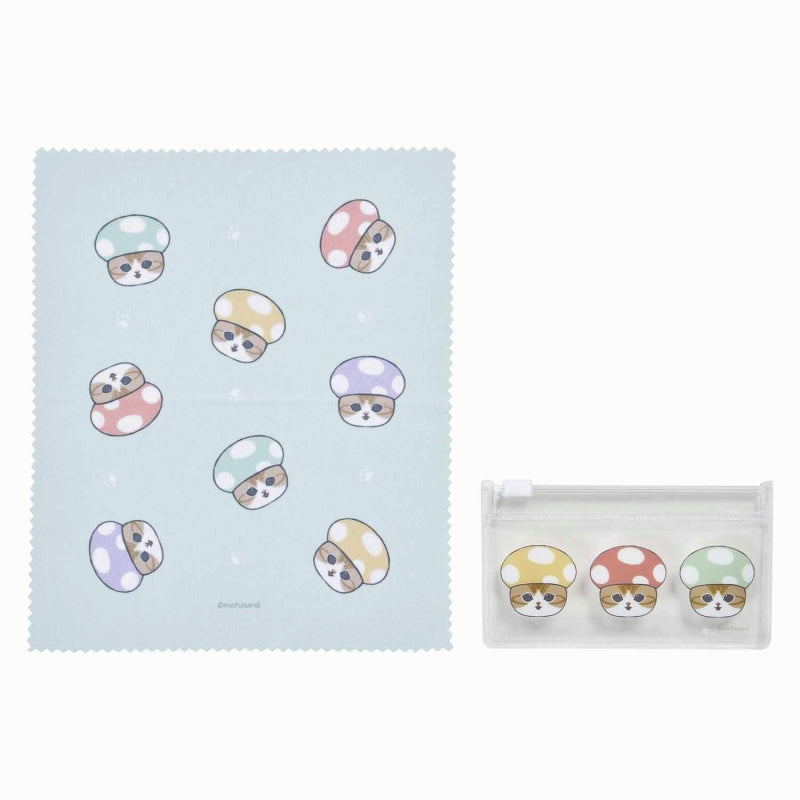 mofusand展 メガネもふけるマルチクロス(きのこにゃん)