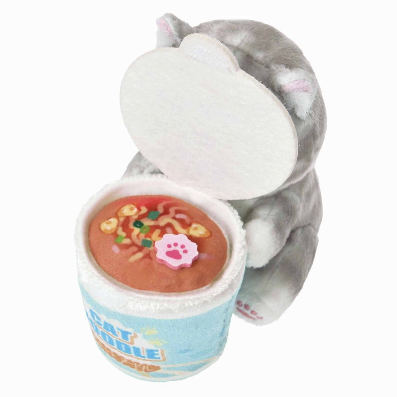 mofusand はたらく!サラリーにゃん にゃんこが見守るデスクトップひっかけぬいぐるみ(カップ麺)