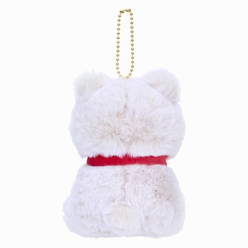 mofusand Exhibition Teddy Bear Meow Mascot Keychain (Ivory)