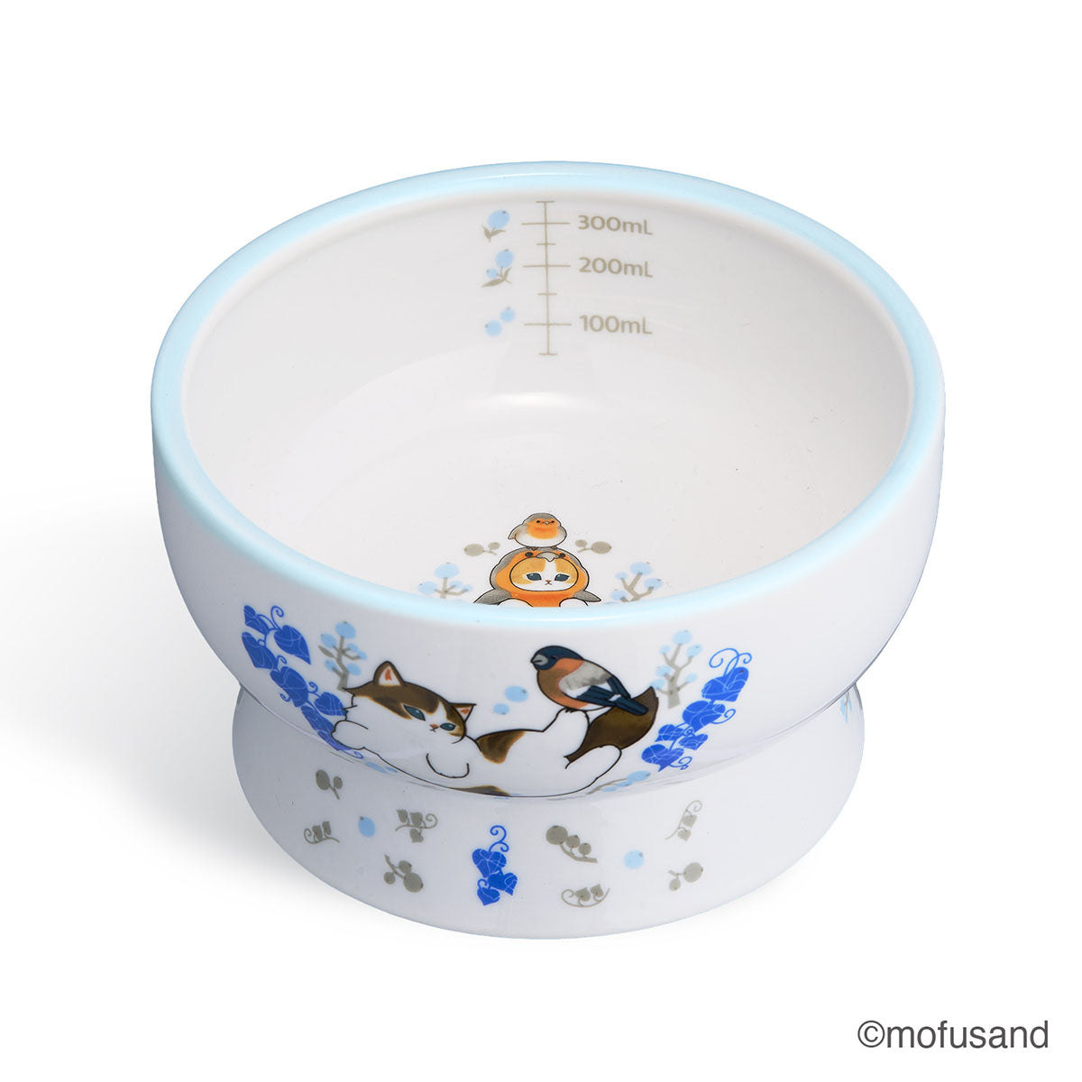 食器　猫用　猫壱　脚付フードボウル　ウォーターボウルｍｏｆｕｓａｎｄ　モフサンド mofusand 猫用 脚付ウォーターボウル2(レギュラー) | mofusandもふもふ
