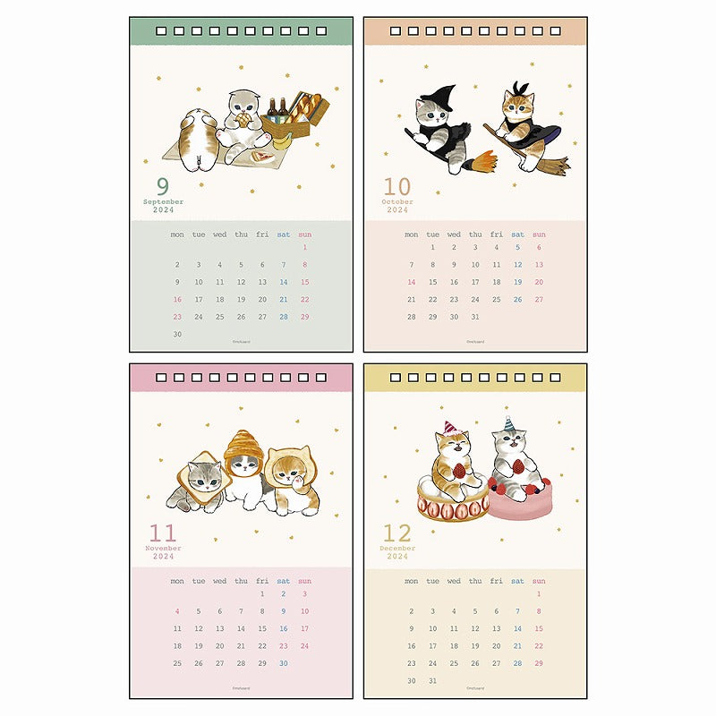 mofusand 2024桌子日曆垂直類型