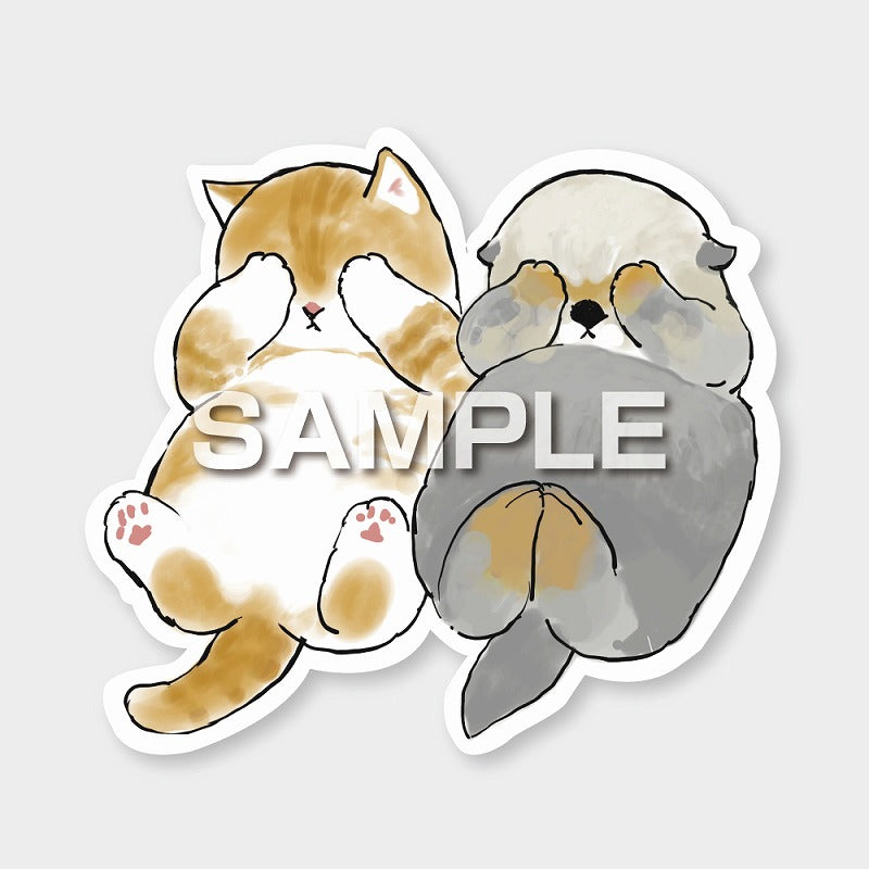 mofusand Embroidery emblem seal (cat & sea otter)