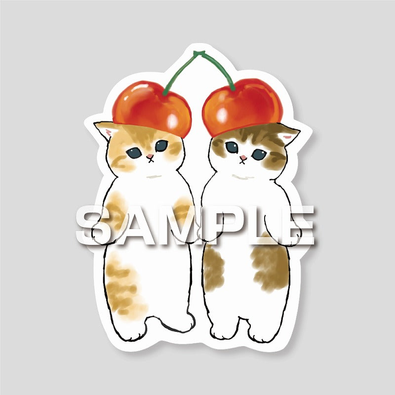 mofusand 자수 엠블럼 씰 (Nyanko Cherries)
