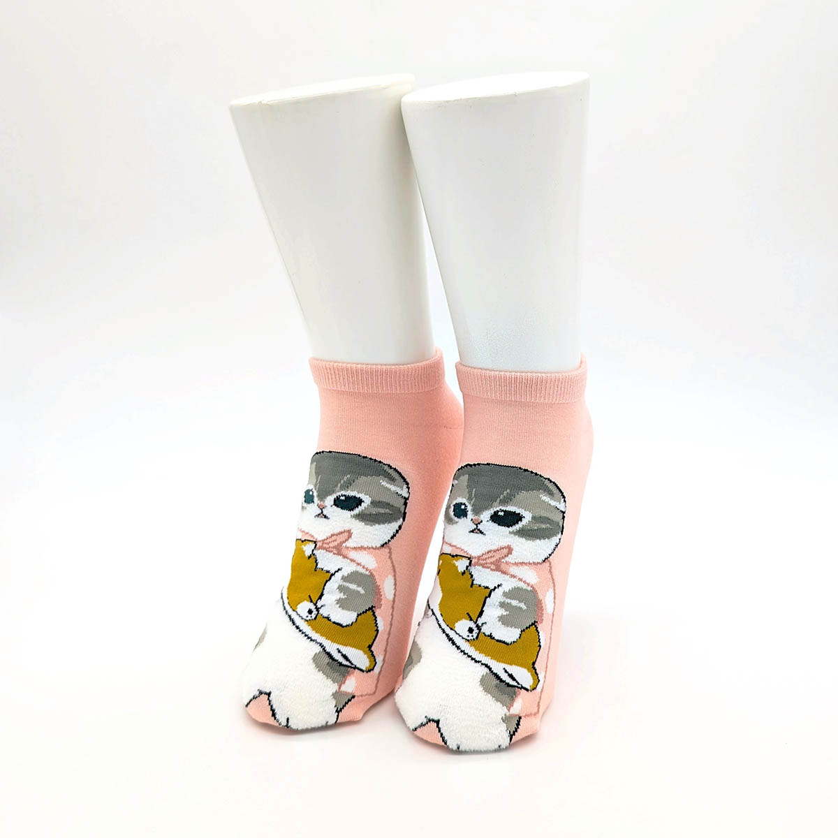 mofusand Patterned Yarn Marshmallow Front Socks (Shibainu Hug)