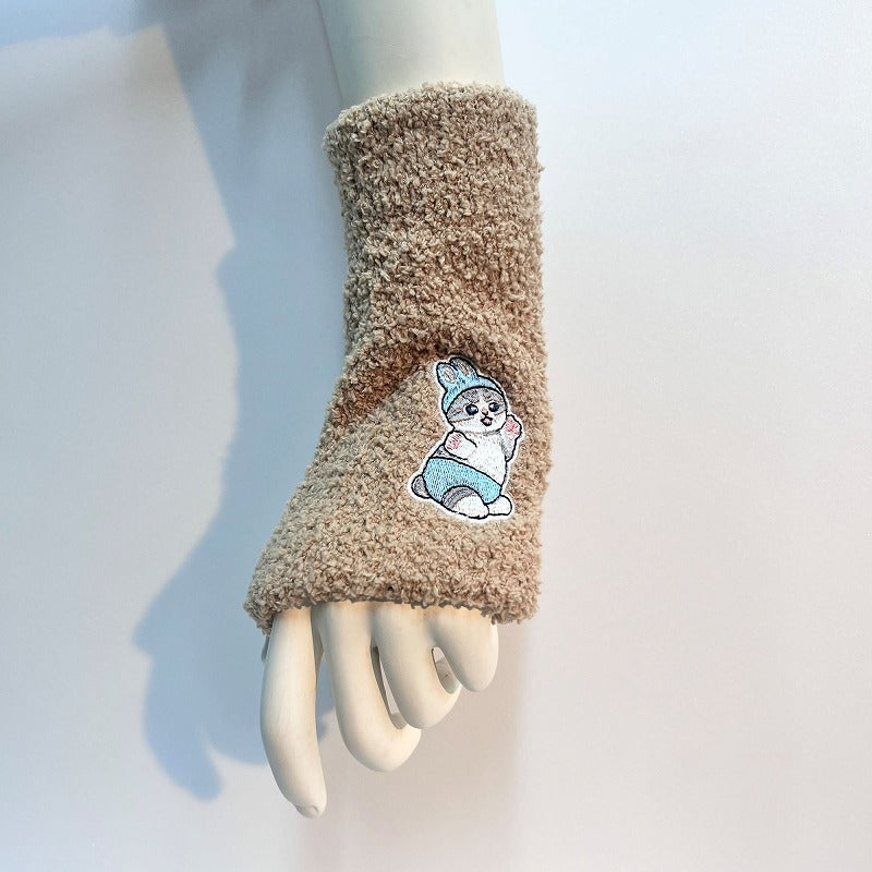 mofusand Marshmallow Arm Wormer (Usanyan embroidery brown)
