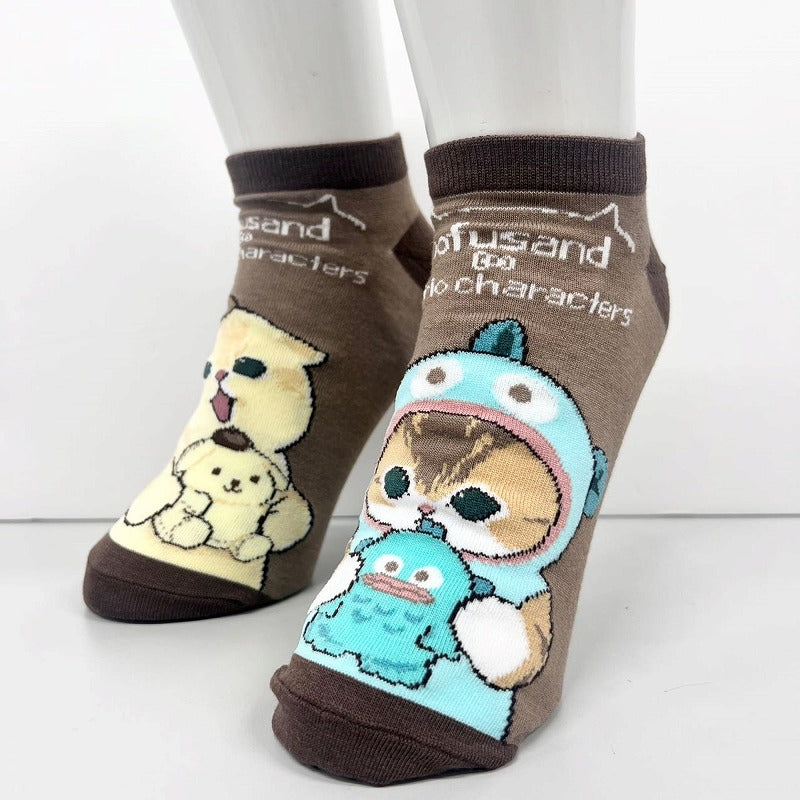 mofusand× Sanrio Characters Socks (Pompompurin & Hanghodon)