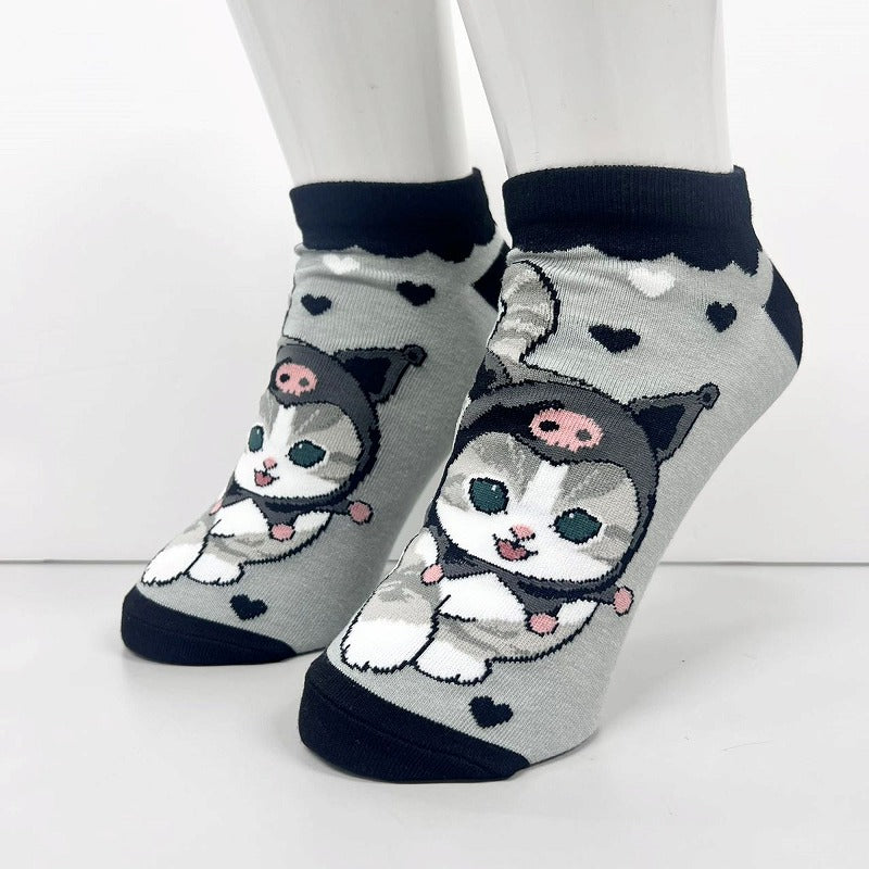 mofusand× Sanrio Characters Socks (Kuromi)