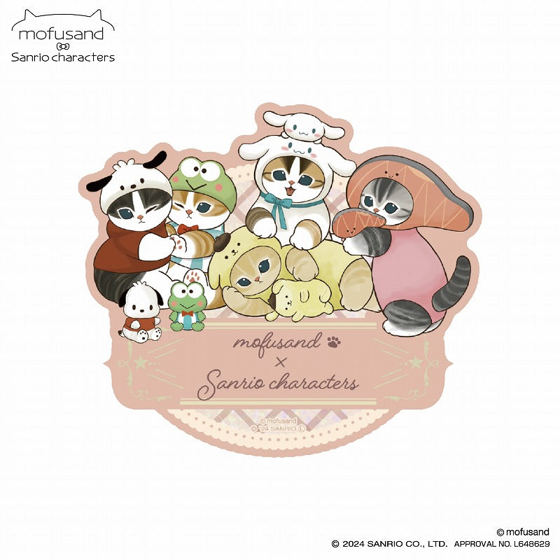 mofusand× Sanrio Character Prism Travel Sticker C