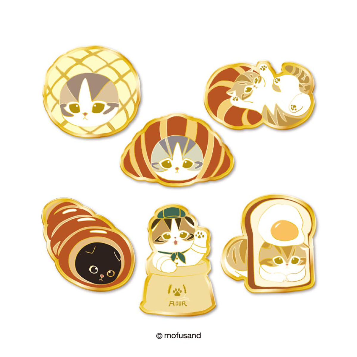 mofusand もふもふベーカリー ピンズコレクション！(全6種) 1BOX 6個入