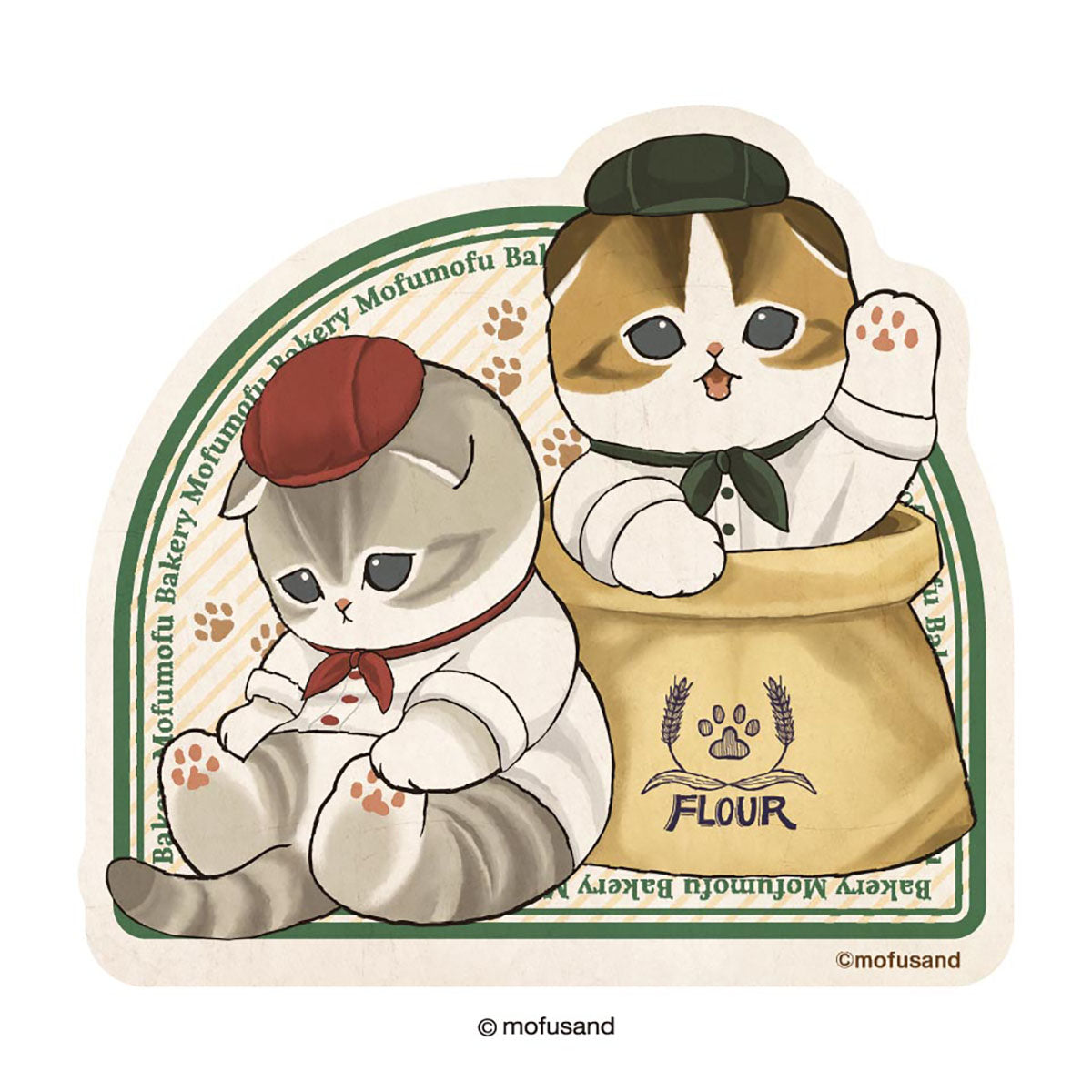 mofusand もふもふベーカリー トラベルステッカー(もふもふベーカリー
