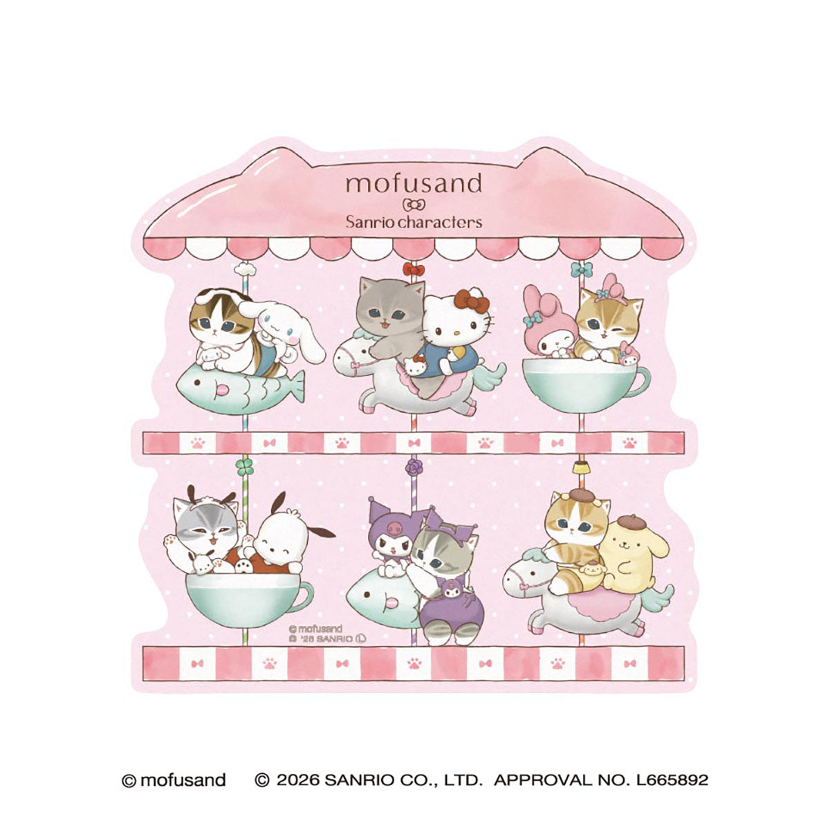 mofusand×サンリオキャラクターズ トラベルステッカー